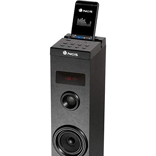  [아마존베스트]-Service-Informationen NGS SkychARM Soundtower 50W Compatible with Bluetooth Technology (USB/FM Radio, AUX). Color: Black