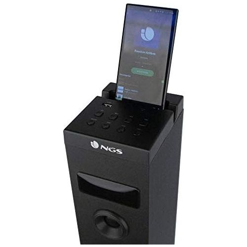  [아마존베스트]-Service-Informationen NGS SkychARM Soundtower 50W Compatible with Bluetooth Technology (USB/FM Radio, AUX). Color: Black