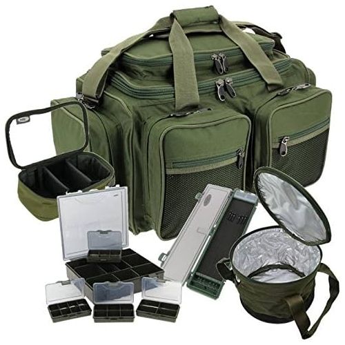  [아마존베스트]NGT Carp Fishing Luggage Set Deluxe Multi Pocket Fishing Bag Rig Wallet Lead Bag Tackle Box XPR