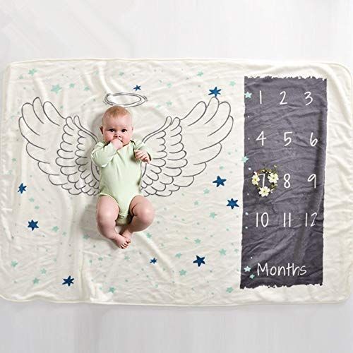  NH-NH MonthlyMilestoneBlanket: Milestone Blanket Newborn Photography Wrap Baby Monthly Blanket...