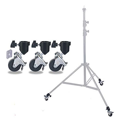  NH-NH Phone Tripod Omni-Directional wheelLamp Frame Caster casters with Brake lamp Frame Universal Wheel Three Wheels Photography Tripod Foot Wheel