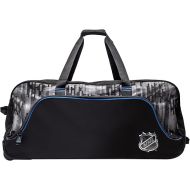 NHL 36-Inch Black Rolling Hockey Bag with Wheels Heavy Duty Oversized Travel Duffle Bag