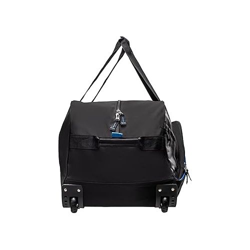  NHL 36-Inch Black Rolling Hockey Bag with Wheels Heavy Duty Oversized Travel Duffle Bag