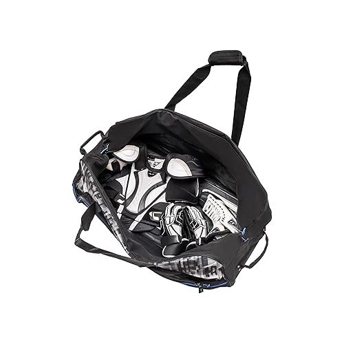  NHL 36-Inch Black Rolling Hockey Bag with Wheels Heavy Duty Oversized Travel Duffle Bag