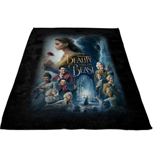  NHPSHOP Beauty and The Beast Soft Fleece Throw Blanket, Disney Film Fleece Luxury Blanket (Medium Blanket (60x50))