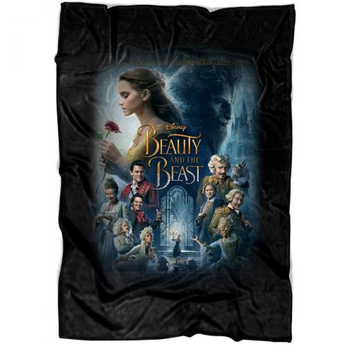  NHPSHOP Beauty and The Beast Soft Fleece Throw Blanket, Disney Film Fleece Luxury Blanket (Medium Blanket (60x50))