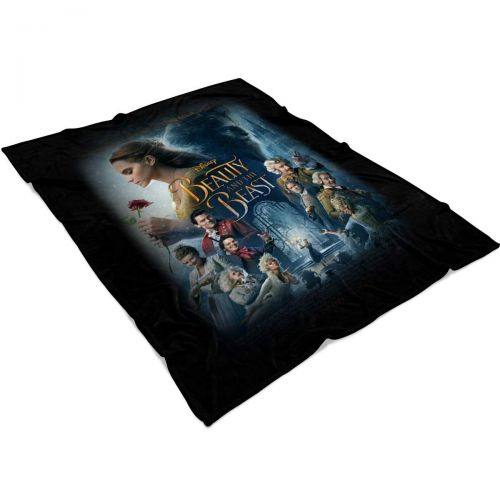  NHPSHOP Beauty and The Beast Soft Fleece Throw Blanket, Disney Film Fleece Luxury Blanket (Medium Blanket (60x50))