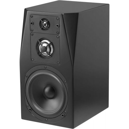  NHT C Series C-3 Premium Home Theater 3-Way Bookshelf Speaker - Clean, Hi-Res Audio Sealed Box Aluminum Drivers Single Unit, High Gloss Black