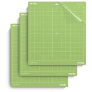 Nicapa StandardGrip Cutting Mat for Cricut Explore Air 2 Maker(12x12 inch,3 Pack) Standard Adhesive Sticky Green Quilting Cricket Cut Mats Replacement Accessories for Cricut