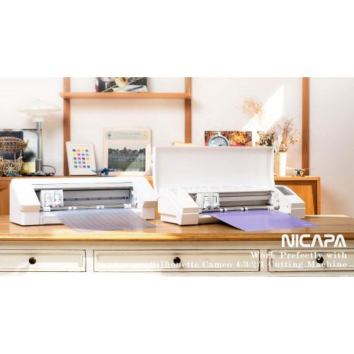  Nicapa StandardGrip Cutting Mat for Silhouette Cameo 4/3/2/1 (12x12 inch,3 Mats) Standard Adhesive Sticky Quilting Cricket Cut Mats Replacement Accessories for Silhouette Cameo