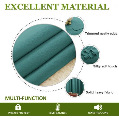  [아마존 핫딜] [아마존핫딜]NICETOWN Bedroom Curtain Panels Blackout Draperies, Thermal Insulated Solid Grommet Blackout Curtains/Drapes (Sea Teal,One Pair,29 by 45-Inch)