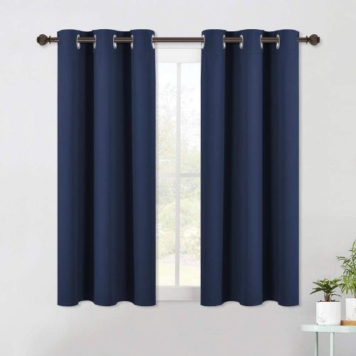  [아마존핫딜][아마존 핫딜] NICETOWN Living Room Blackout Curtain Panels, Window Treatment Energy Saving Thermal Insulated Solid Grommet Blackout Drapes/Draperies (Navy Blue,1 Pair,42 by 54-Inch)