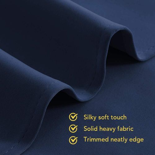  [아마존핫딜][아마존 핫딜] NICETOWN Living Room Blackout Curtain Panels, Window Treatment Energy Saving Thermal Insulated Solid Grommet Blackout Drapes/Draperies (Navy Blue,1 Pair,42 by 54-Inch)