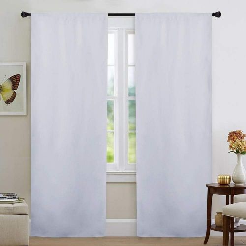  NICETOWN Blackout Curtain Liners for 95 Curtains - Black Out Curtain Liners for Drapes, Blackout Fabric Liners for Bedroom (Hooks Included) 2 Panels, 45W by 88L Per Panel Inches, G