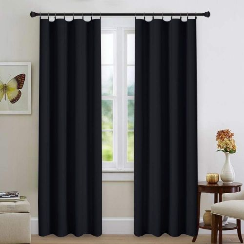  NICETOWN Blackout Curtain Liners for 95 Curtains - Black Out Curtain Liners for Drapes, Blackout Fabric Liners for Bedroom (Hooks Included) 2 Panels, 45W by 88L Per Panel Inches, G