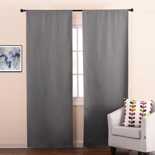  NICETOWN Blackout Curtain Liners for 95 Curtains - Black Out Curtain Liners for Drapes, Blackout Fabric Liners for Bedroom (Hooks Included) 2 Panels, 45W by 88L Per Panel Inches, G