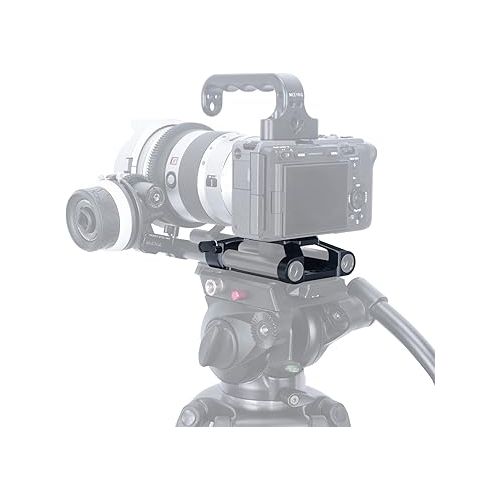  NICEYRIG Light-Weight Baseplate with 15mm Rod Rail Clamp Applicable for DSLR Mirrorless Camera Camcorder Follow Focus, Matte Box, Lens Support - 533