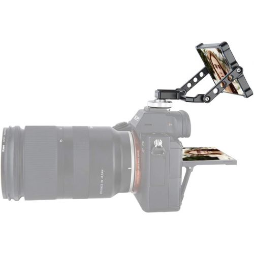  NICEYRIG Vlog Selfie Mirror 180 Degree Tilt Camera Hot Shoe Mount Flip Mirror Applicable for Sony A6300 A6000 A7RIII A7III A7II RX10 IV, Panasonic GX85 GX9, Fujifilm XT3 XT2 - 377