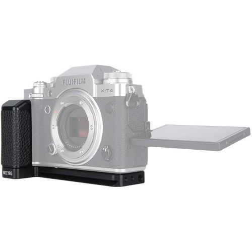  NICEYRIG L-Shape Bracket for Fujifilm X-T4, Camera Leather Grip (Right Side) - 387