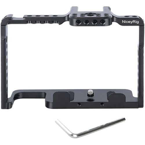  NICEYRIG Camera Cage for Panasonic Lumix S1 S1r, with Quick Release NATO Rails & 1/4 3/8 Locating Holes- 316