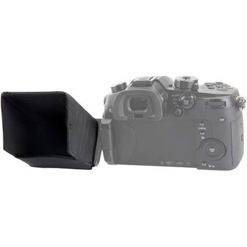  NICEYRIG Sun Shade for Panasonic Lumix G85/GH5/GH5s/GH4/GX8/G7, Foldable Camera Sunhood - 151
