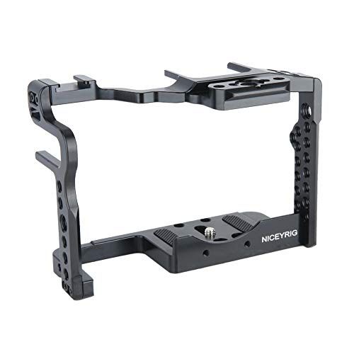  NICEYRIG Cage for Panasonic Lumix GH5/GH5 II/GH5S, Integrated with Camera Cable Lock Cold Shoe Mount - 191