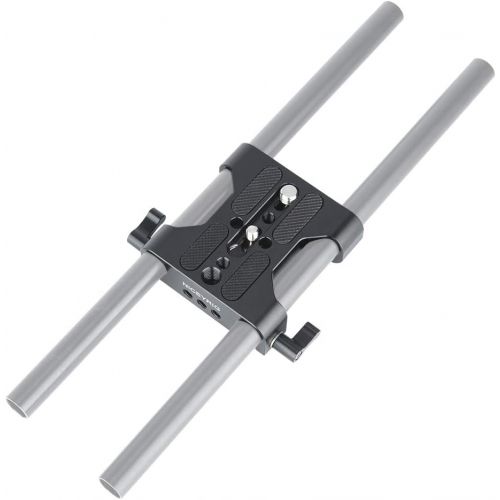  NICEYRIG Multipurpose Camera Base Plate with 15mm Rod Rail Clamp for DSLR Rig Support System