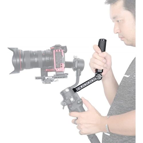  NICEYRIG Handle Grip Kit for DJI Ronin SC /S /RS2 /RSC2, Leather Handgrip with Rosette Extension Bracket Holder - 332