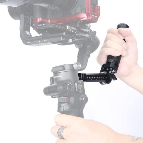  NICEYRIG Handle Grip Kit for DJI Ronin SC /S /RS2 /RSC2, Leather Handgrip with Rosette Extension Bracket Holder - 332