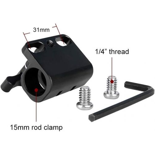  NICEYRIG 15mm Rod Holder Railblock Extension for DSLR Cage, Handle, Baseplate, for DJI Ronin 15mm Rod Support - 278