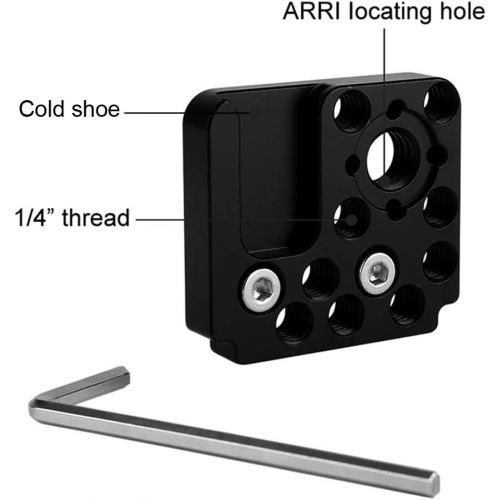  NICEYRIG Mounting Plate for DJI Ronin SC/S, Gimbal Side Mount with 1/4 3/8 Locating Hole Cold Shoe - 277