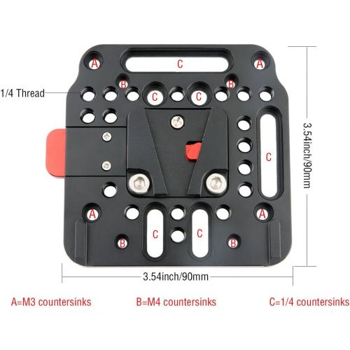  NICEYRIG V Lock Plate Assembly Kit with Female V-Dock Male V-Lock Compatible with DJI Ronin M MX