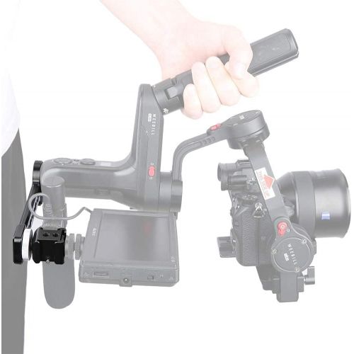  NICEYRIG Universal Gimbal Stabilizer Extension Plate with Triple Cold Shoe Mount, Applicable for DJI Ronin S/SC/RS2/RSC2, Zhiyun Crane 2 2S V2 Plus