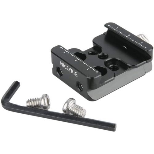  NICEYRIG Quick Release Clamp for Arca-Swiss Standard, QR Base for Zhiyun Crane Series/Weebill S/DJI Ronin S Gimbal and Camera Tripod - 384