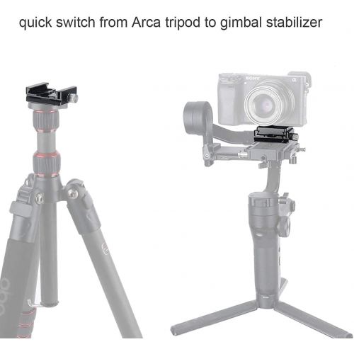  NICEYRIG Quick Release Clamp for Arca-Swiss Standard, QR Base for Zhiyun Crane Series/Weebill S/DJI Ronin S Gimbal and Camera Tripod - 384