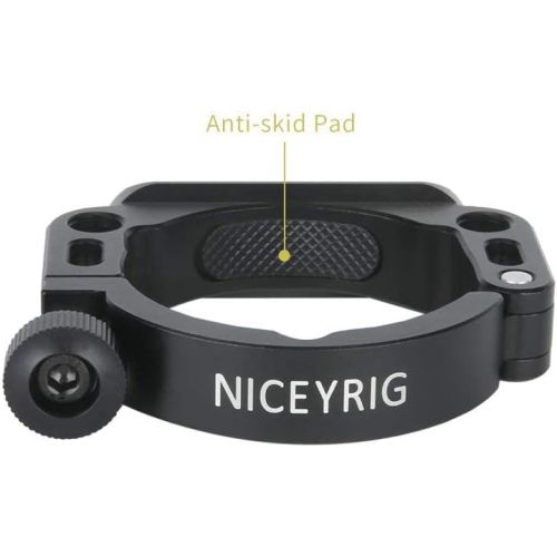  NICEYRIG Ring for ZHIYUN Crane 2S, Form-Fitting Mounting Clamp with 1/4 Thread NATO Rail for Gimbal Handle/Magic Arm/Monitor Mount/Cold Shoe- 414