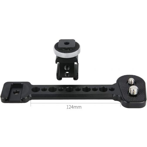  NICEYRIG Universal Gimbal Stabilizer Extension Plate with Triple Cold Shoe Mount, Applicable for DJI Ronin S/SC/RS2/RSC2, Zhiyun Crane 2 2S V2 Plus