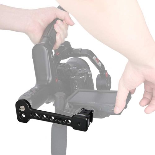  NICEYRIG Universal Gimbal Stabilizer Extension Plate with Triple Cold Shoe Mount, Applicable for DJI Ronin S/SC/RS2/RSC2, Zhiyun Crane 2 2S V2 Plus