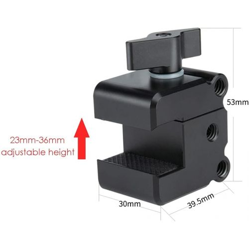  NICEYRIG Gimbal Counterweight Mount, Adjustable Mouth Mounting Clamp for BMPCC 4K 6K Pro Heavy-Sided Camera for DJI Ronin RS2/RSC2/Ronin S/SC and Zhiyun Weebill/Crane Series - 323