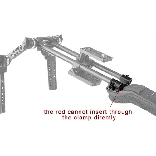 [아마존베스트]NICEYRIG Angled 15mm to 10mm Rod Clamp Rail Block for Shoulder Rig Pad Mount - 272