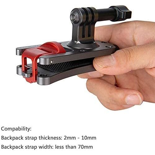  [아마존베스트]Niceyrig Backpack Mount Holder for DJI OSMO Pocket, GoPro Hero 5/6/7/8, Xiaomi YI 4K Action Sports Cameras