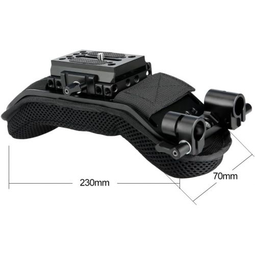  NICEYRIG 15mm Shoulder Pad with Quick Release Plate Kit 15mm Rod Clamp for Video Camcorder Camera DVDC Support System DSLR Rig