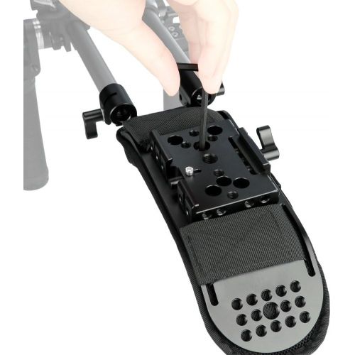  NICEYRIG 15mm Shoulder Pad with Quick Release Plate Kit 15mm Rod Clamp for Video Camcorder Camera DVDC Support System DSLR Rig