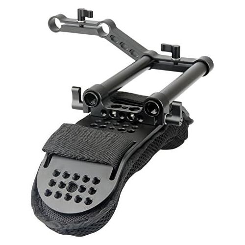  NICEYRIG Shoulder Pad with Rail Raiser 15mm Rods for Shoulder Rig System Video Camera DSLR Camcorders