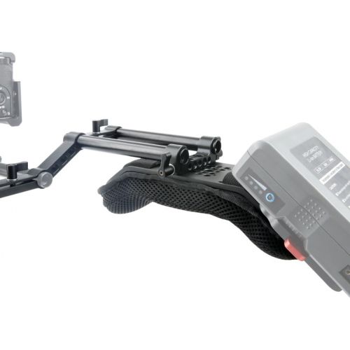  NICEYRIG Shoulder Pad with Rail Raiser 15mm Rods for Shoulder Rig System Video Camera DSLR Camcorders