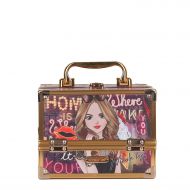NICOLE LEE USA Printed Cosmetic Case to Carry and Organize Makeup and Jewelry (Angelina Follows Dream)