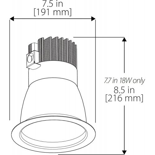  NICOR Lighting 6-Inch 18-Watt Dimmable 4000K Commercial LED Recessed Downlight Retrofit Kit with Satin Reflector (CDR6-18W-40K-SN)