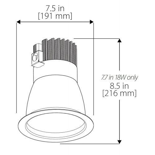  NICOR Lighting 6-Inch 18-Watt Dimmable 4000K Commercial LED Recessed Downlight Retrofit Kit with Satin Reflector (CDR6-18W-40K-SN)