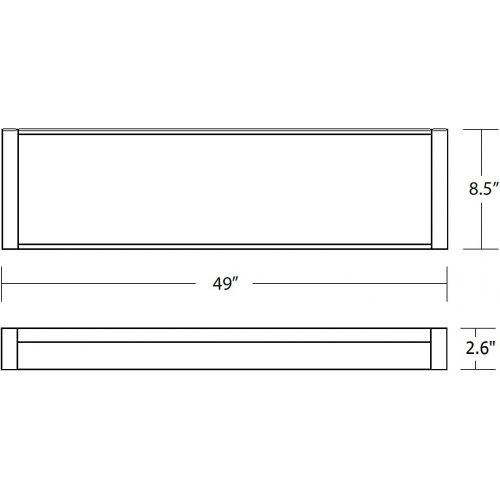  NICOR Lighting 4 Ft. Dimmable 3000K LED Wraparound with Prismatic Acrylic Lens (ACW-20-4S-UNV-30K)