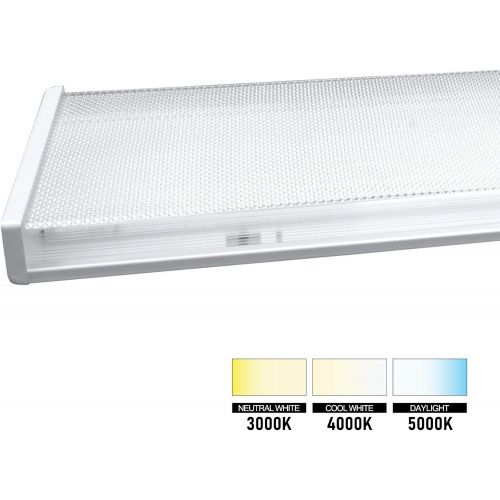  NICOR Lighting 4 Ft. Dimmable 3000K LED Wraparound with Prismatic Acrylic Lens (ACW-20-4S-UNV-30K)